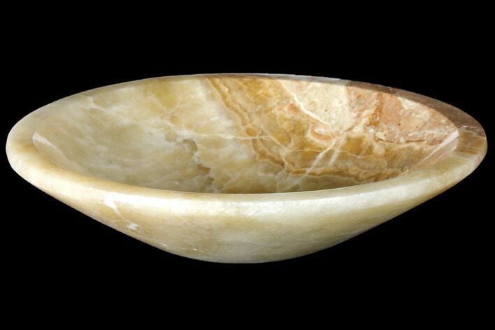 Decorative, Carved Brown Calcite Bowl - Morocco #119357